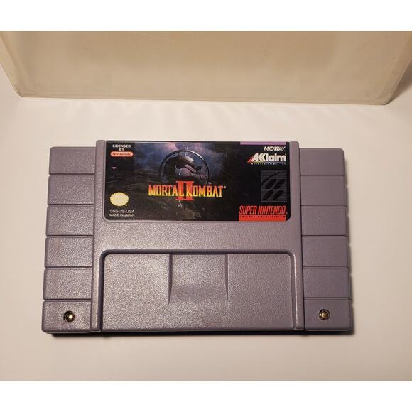 Mortal Kombat 2 SNES Super Nintendo 1991 Cartridge Only By Midway SNS-006 - Picture 1 of 4